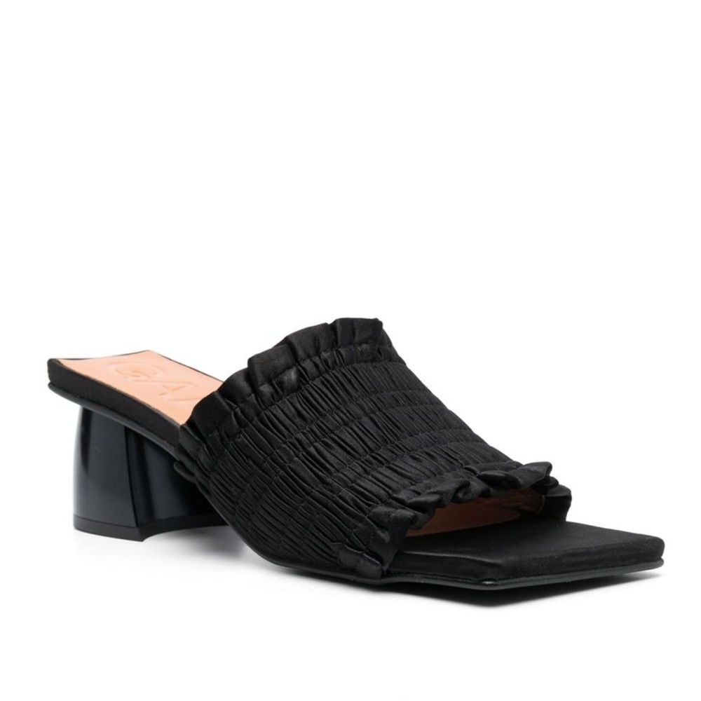 Ganni Smocked Heel Mules Size EU 37 (US size 6.5-7)